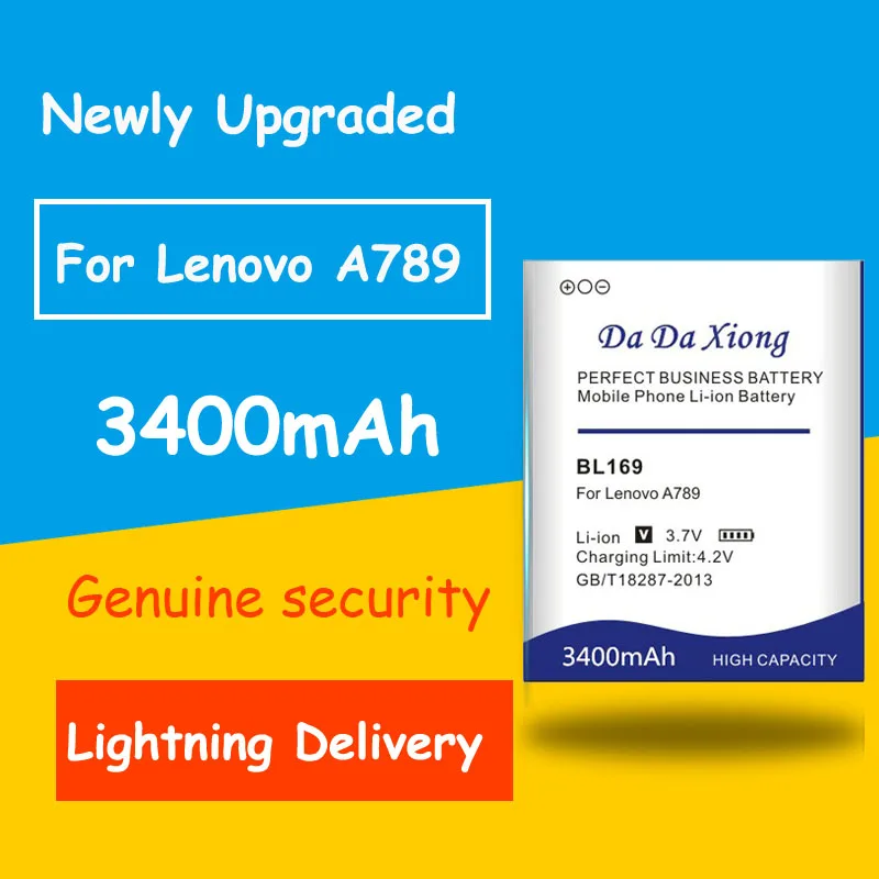 Горячая распродажа! 3400 мА/ч BL169 BL 169 батарея для Lenovo A789 P70 S560 P800 замена сотового