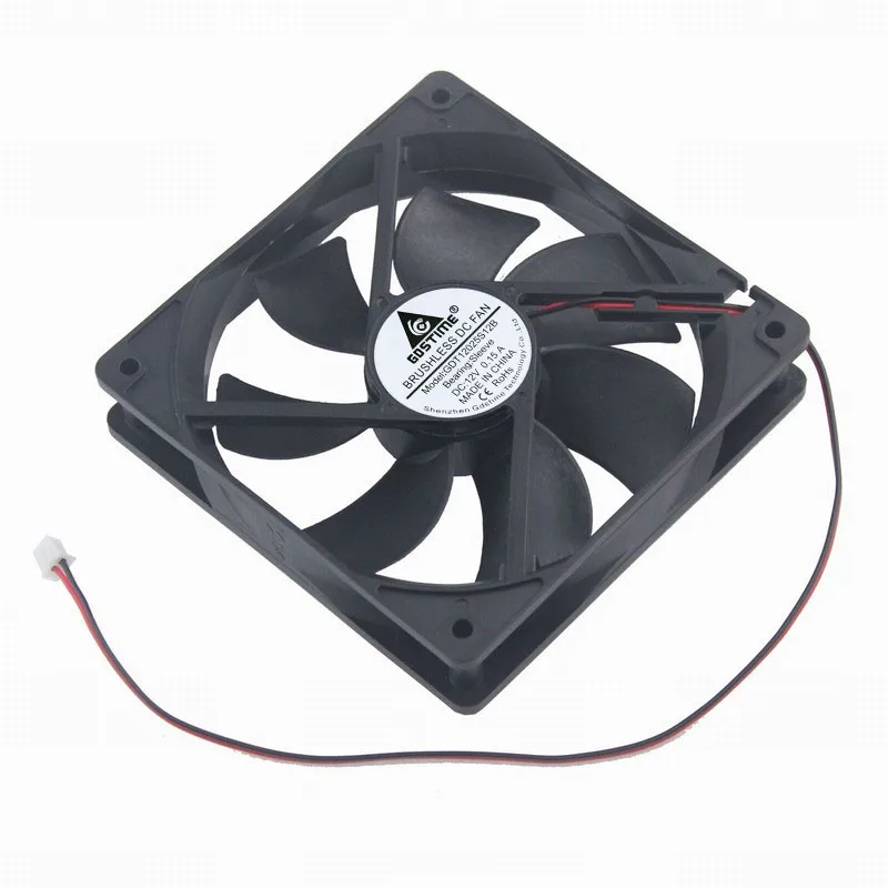 100 шт. Gdstime DC 12 В 2Pin 120*120*25 мм см 5 дюймов бесщеточный кулер 120 А охлаждающий