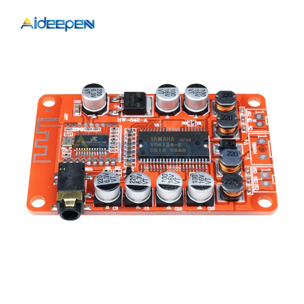 YDA138 DC 12V 2A Bluetooth цифровая аудио Плата усилителя класса D 2*15W стерео 2-канальный усилитель мощности для Yamaha