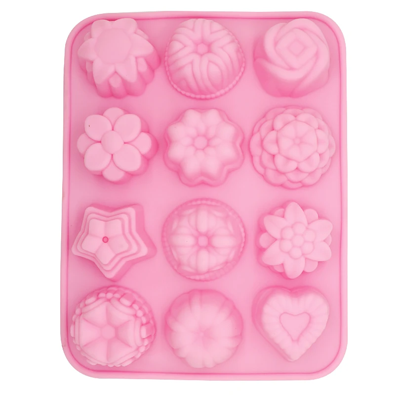 Креативный торт DIY формы цветок силиконовый ледяной куб шоколадный печенье мыло