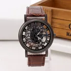 Часы 2020 reloj Скелетон наручные часы Мужские Стиль кожаный ремень Мужчины Женщины Мужчины Кварцевые часы унисекс полые часы relogio masculino # A