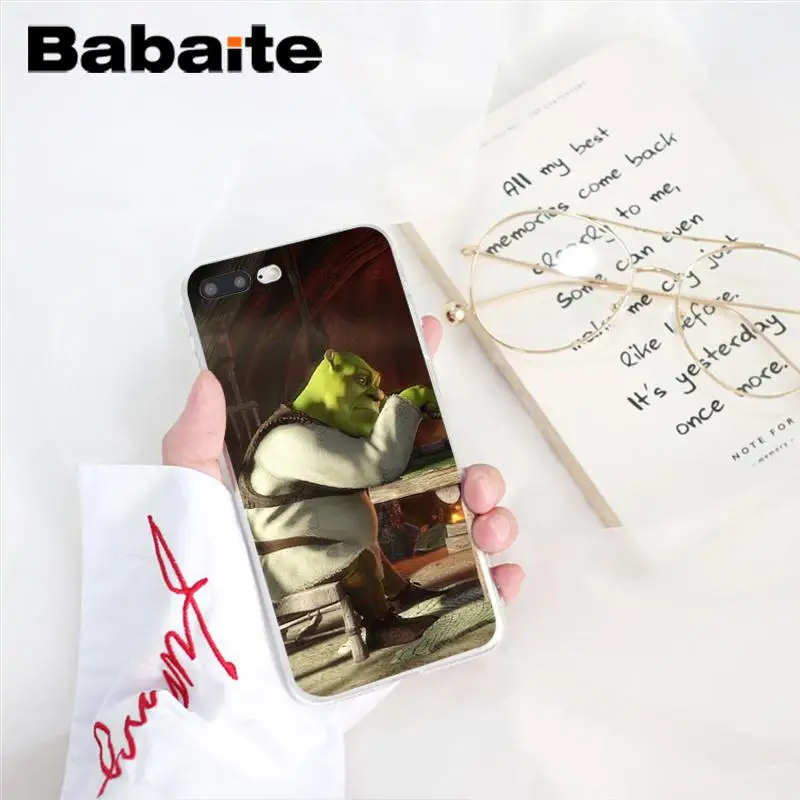 Babaite Забавный Шрек Мягкий Силиконовый ТПУ чехол для телефона iPhone X XS MAX 6 6S 7 7plus 8 8Plus 5 5S XR 10 Чехол