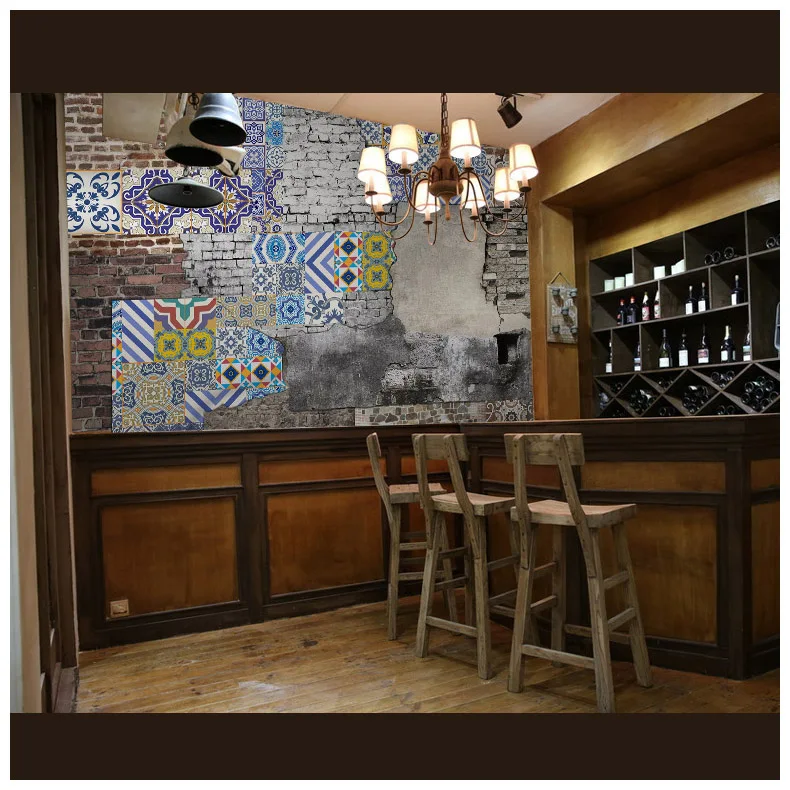 Художественный плакат Tuya с американским винтажным узором и коллажем Настенные