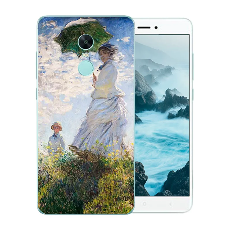 Для Xiaomi Redmi Note 4X чехол мягкий на заднюю панель телефона Ван Гог шаблон для 4 Чехлы