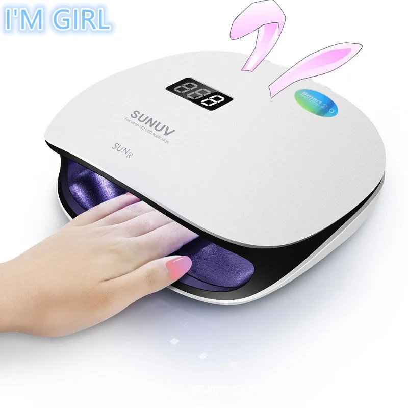 I'M GIRL SUNUV SUN4 48 Вт Светодиодный УФ лампы для сушки ногтей лампа с ЖК дисплеем умная