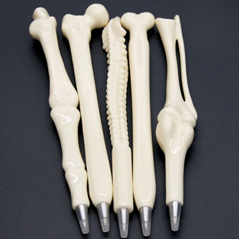 

Creative 5 PCS Different Styles Pen Bone Shape 0.7mm Ballpoint Pens As Gift School Office Stationery