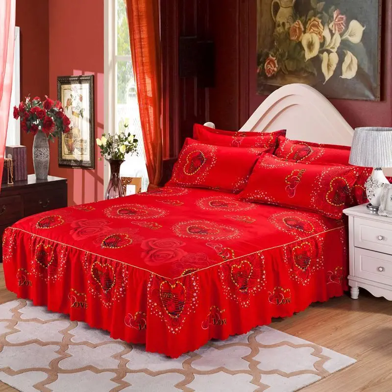 Bed Skirt-10 Модный корейский стиль саржевое изысканное нескользящее покрывало шлифованная кровать юбка принцесса Одиночная Двойная Толстая кровать 2,0 м кровать - Цвет: Bed Skirt-10