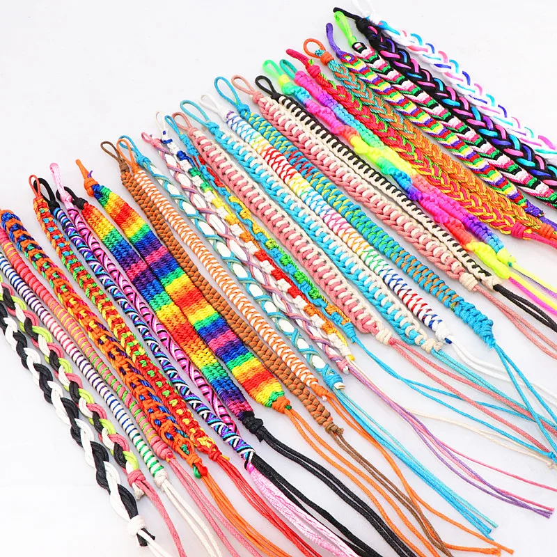 

Fashion 15pairs/Lots Braided Cotton Rope Cuff Friendship Bracelet Lovers Cuff Bracelets Handmade Jewelry for Man Women