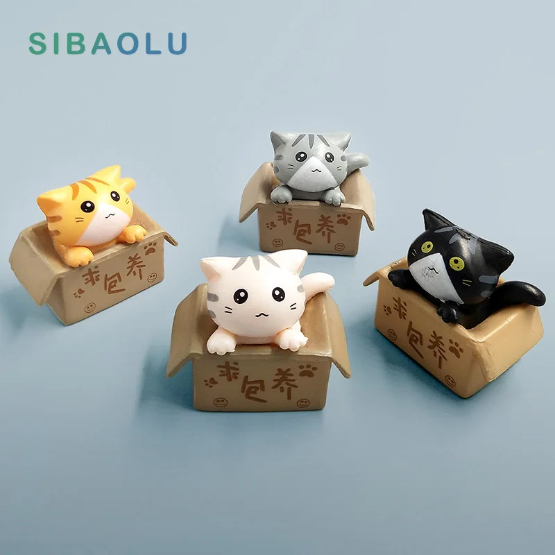 Милая фигурка кошки десерта для суши Kawaii миниатюрное домашнее украшение