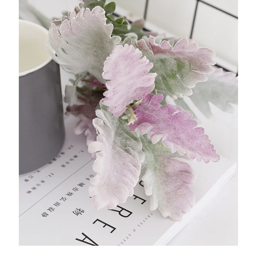 1 шт. имитация Senecio cineraria листьев домашнее свадебное украшение Цветочная
