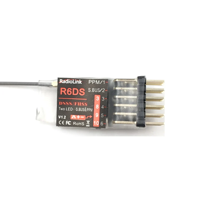 Radiolink R6DS 2 4G 6CH PPM PWM SBUS DSSS/приемник FHSS совместимый AT9 AT9S AT10 AT10II передатчик
