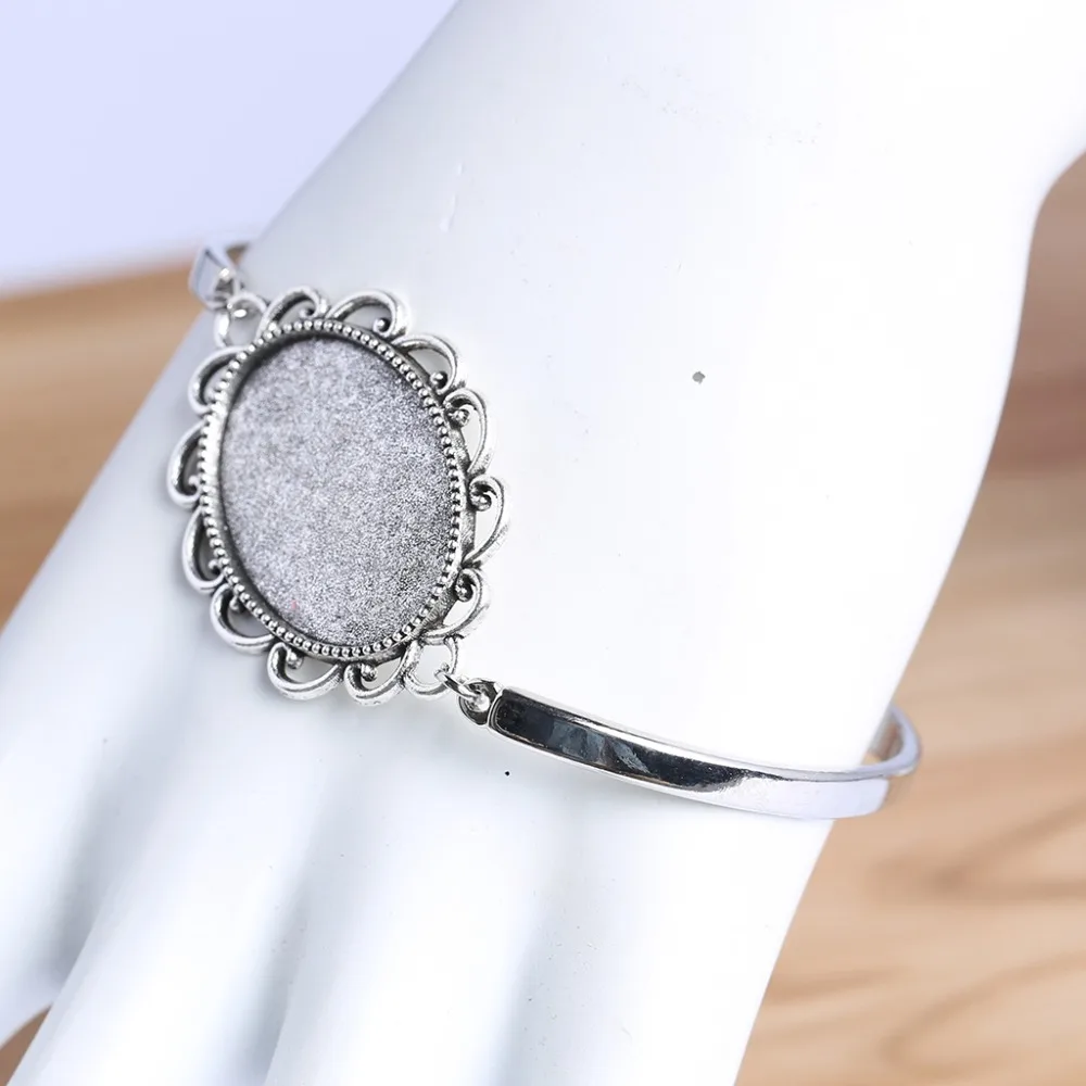 Shukaki 3 шт. подходит 18x25 мм овальный браслет из кабошона базовые настройки diy