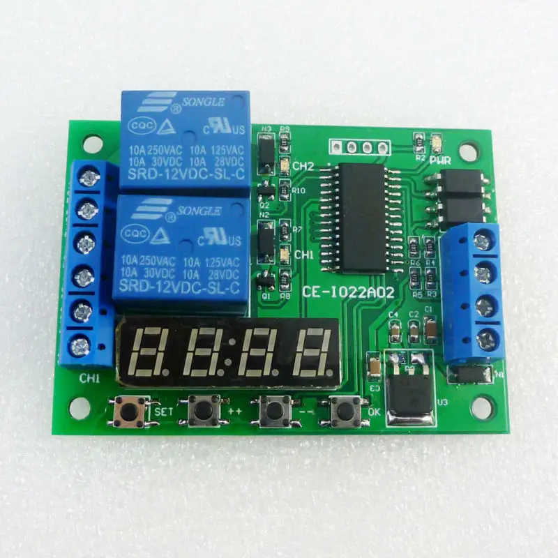 

12V 2CH Multi-function Delay Relay Timer Control Switch LED PLC Home Lamp Motor