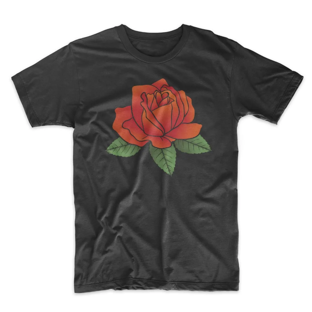 

2019 Summer Fashion Hot Rose Art Popular Artwork Flower Men's T-Shirt T shirt
