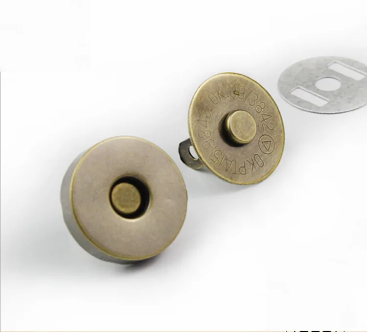 

25 set/lot 14mm*3.5mm Antique Bronze silver Magnet Button for Bags Magnetic Handbag Bag clothes