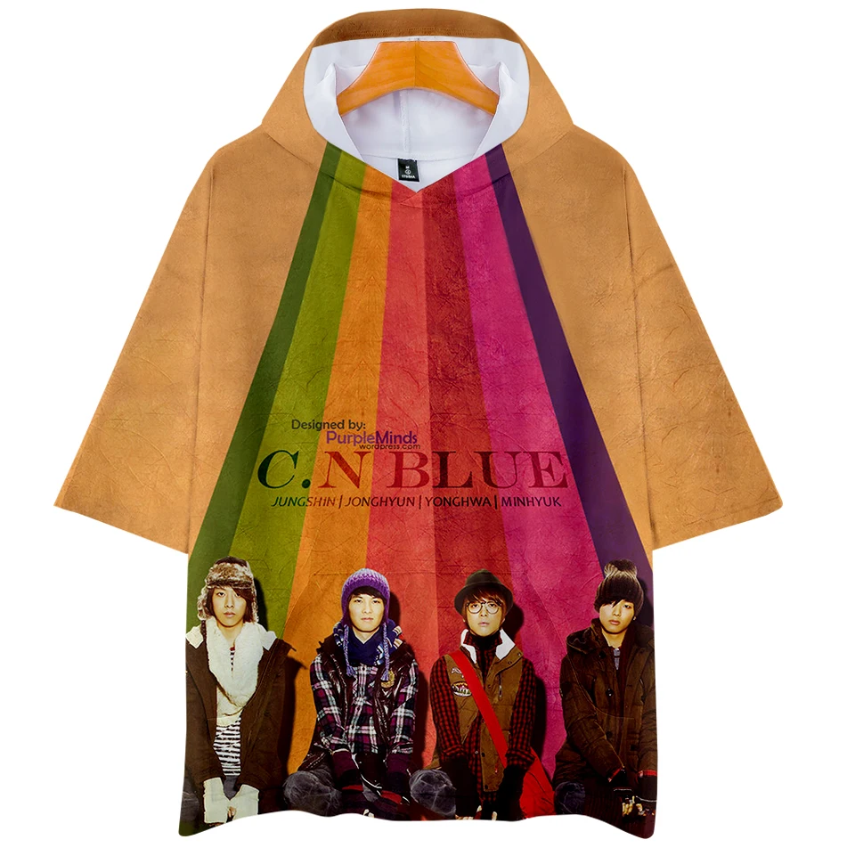 Модные корейские толстовки Kpop CNBlue с 3D принтом рубашки в стиле Харадзюку