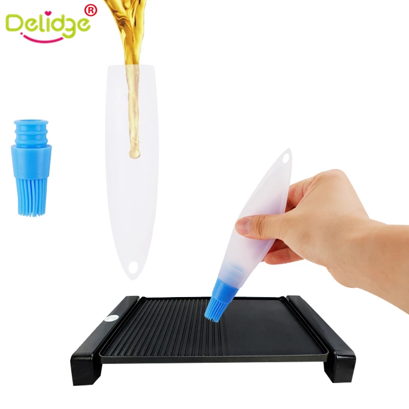 Delidge 1 шт Силиконовые кисти для выпечки жидкое масло ручка торт кисточка для масла, хлеба, выпечки инструмент для выпечки барбекю посуда безопасная кисточка для смазывания