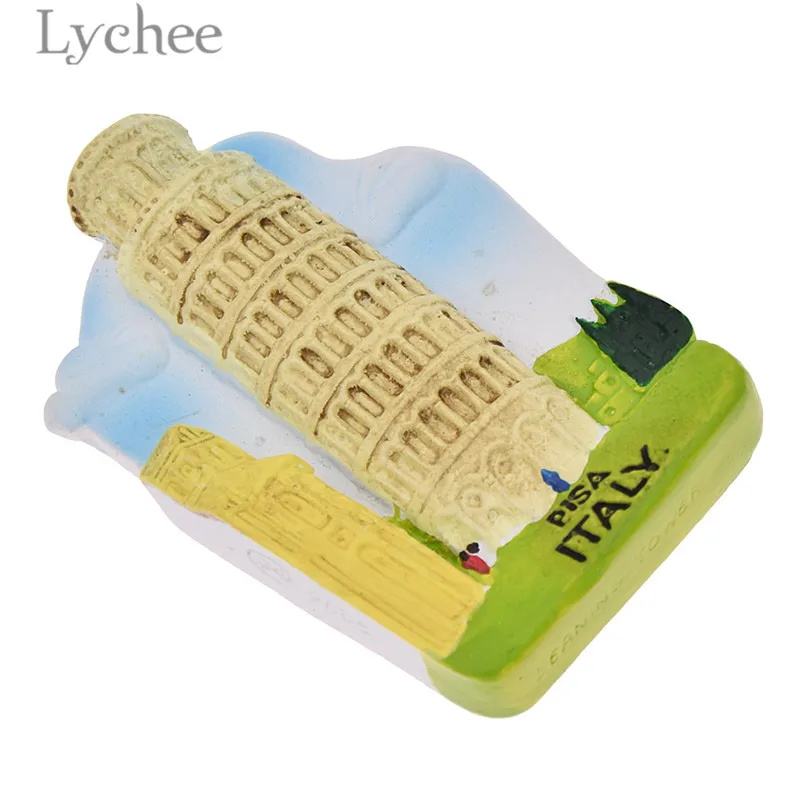 Lychee Пизанская башня магнит на холодильник креативный 3D пейзаж магниты