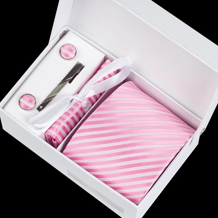 Модный мужской набор галстуков 8 см запонки зажимы Карманный квадратный небесно