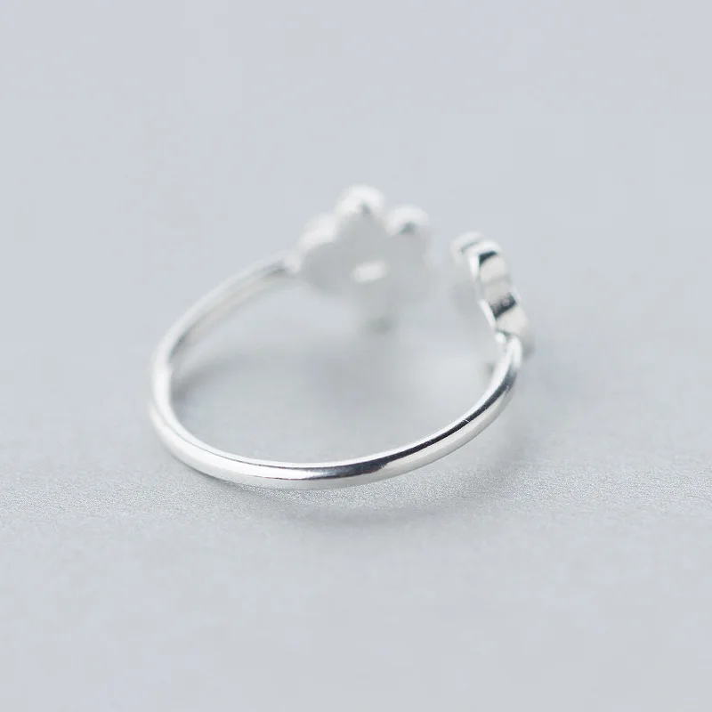 В стиле ретро. Кольцо из стерлингового серебра 925 пробы с двойной собачкой и