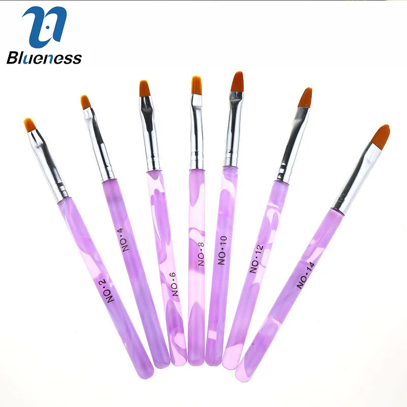 7 шт./компл. акриловые стержни для ногтей ручка росписи лаком лампа маникюра