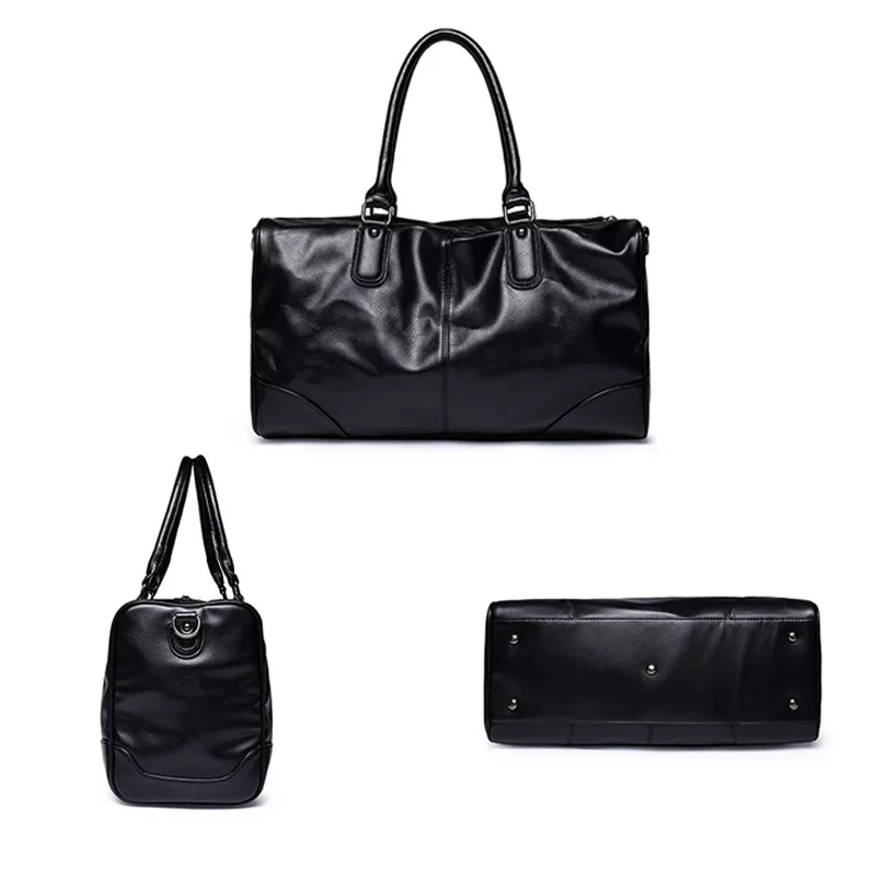 2018 Business Pouch Large Capacity Male Split Leather Weaving Totes Casual Hand Bags Multi-function Black Shoulder briefcase Bag |