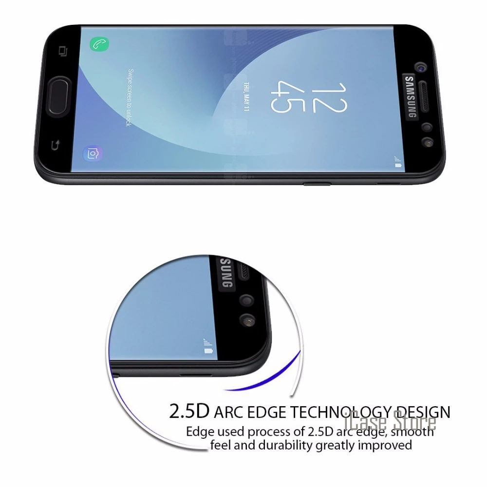 С уровнем твердости 9 H полное покрытие Экран закаленное Стекло для Samsung Galaxy J5 2017