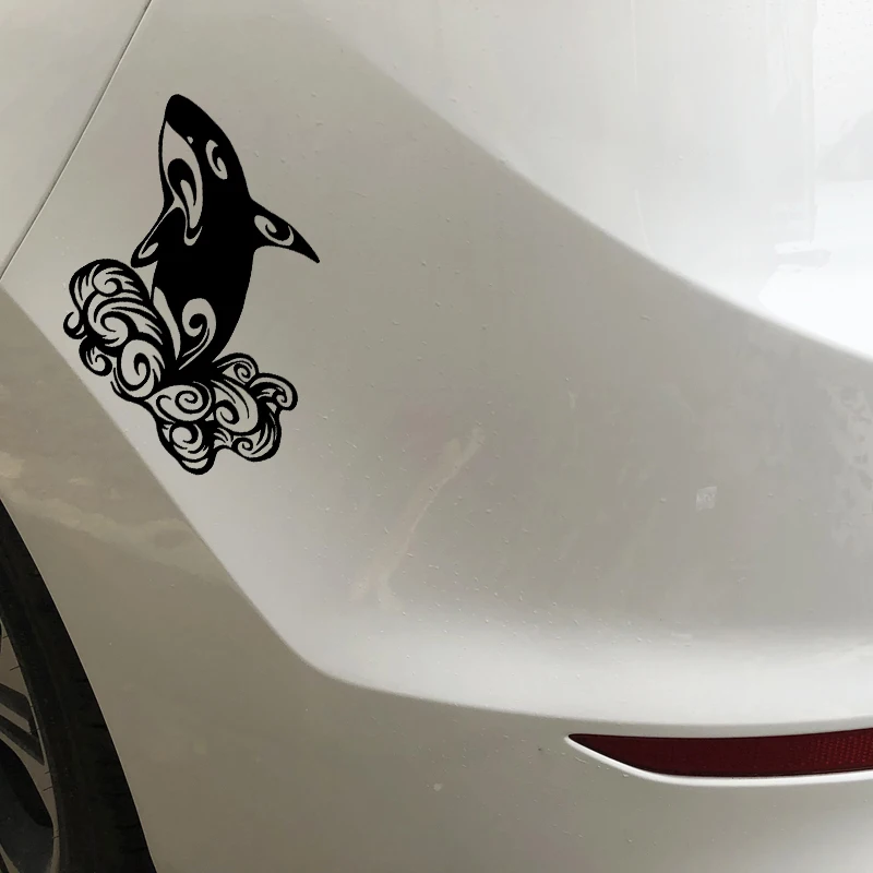 YJZT 17.3CM*13.1CM Whale Decorate Cartoon Pattern Car Trunk Sticker Vinyl Decal Black/Silver C4-2206 | Автомобили и мотоциклы
