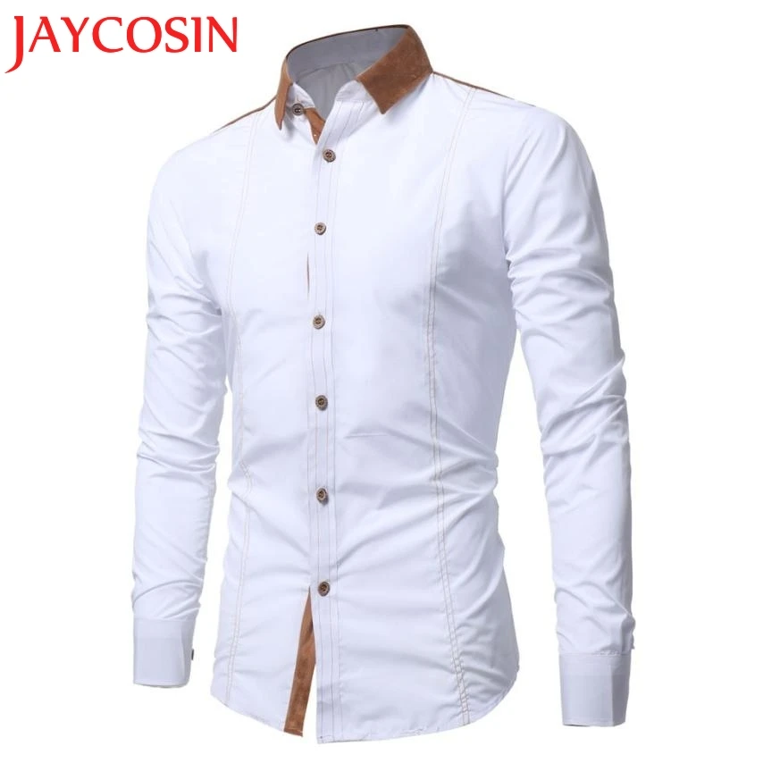 Мужская рубашка с длинным рукавом гавайская облегающая 714|color dress shirts|hawaiian shirtbrand