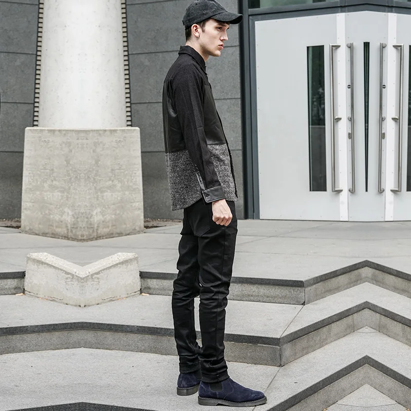 VIISHOW мужские мужская классическая рубашка с длинным рукавом хип хоп Slim Fit