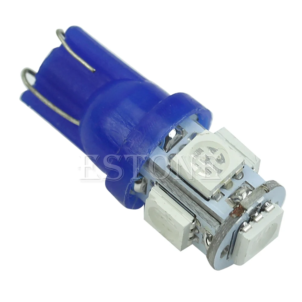 Новый 1 шт. T10 5 светодиодный 5050 SMD 194 168 W5W синий светильник на танкетке