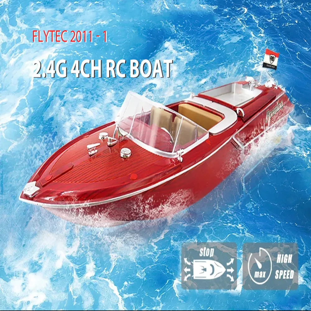Flytec 2011 1 большая радиоуправляемая скоростная лодка высокоскоростная 4CH симуляция