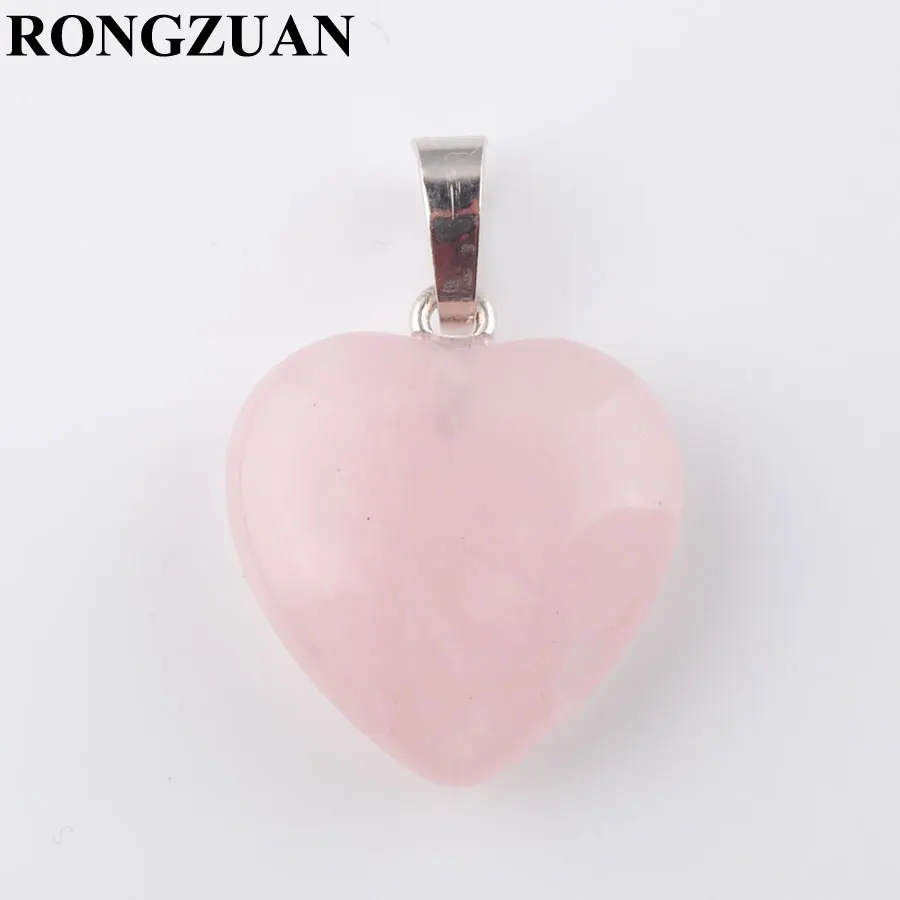 RONGZUAN натуральный розовый Quartzs драгоценного камня для влюбленных любовь Сердце