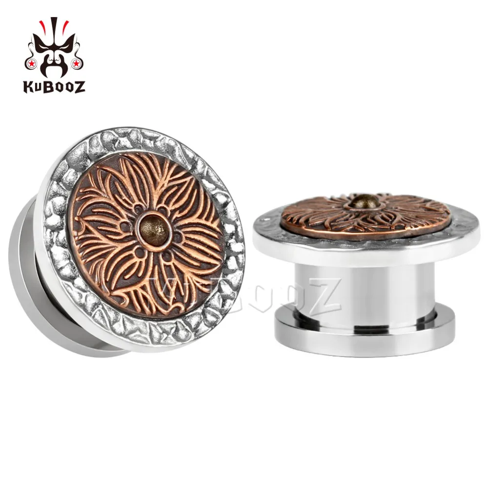 

NEW arrival hot fashion stainless steel screw back ear plugs piercing body jewelry tunnels pair selling 2pcs/lot