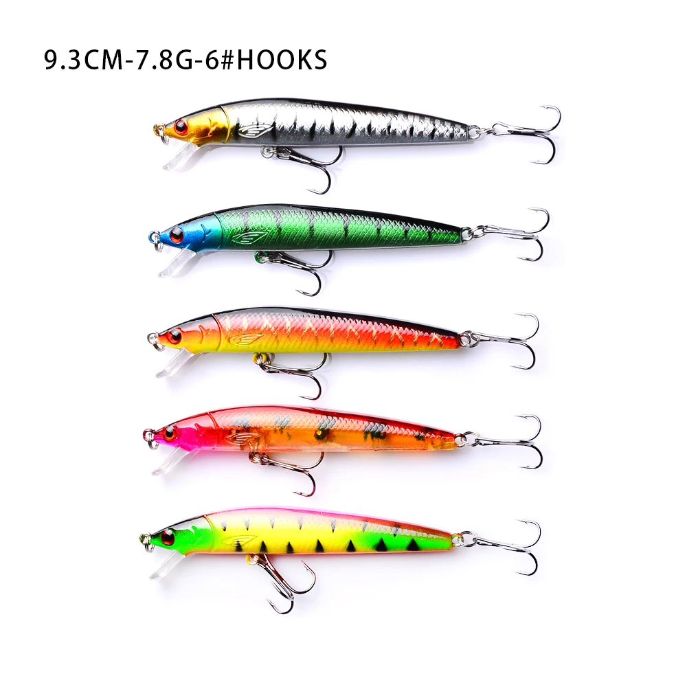 

YUZI 43pcs mixed hard plastic minnow fishing lures pike wobble bass pike carp trout peche fishing baits pesca fishing tackles