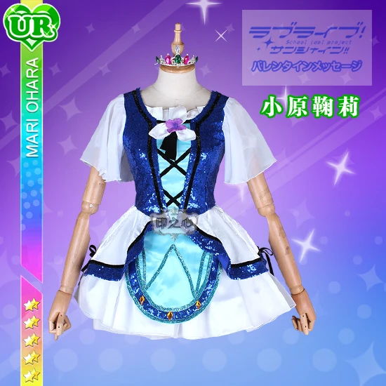 Аниме! Lovelive Aqours 2 й сезон 12th ED Вода Синий новый мир охара Мари милое платье Косплей