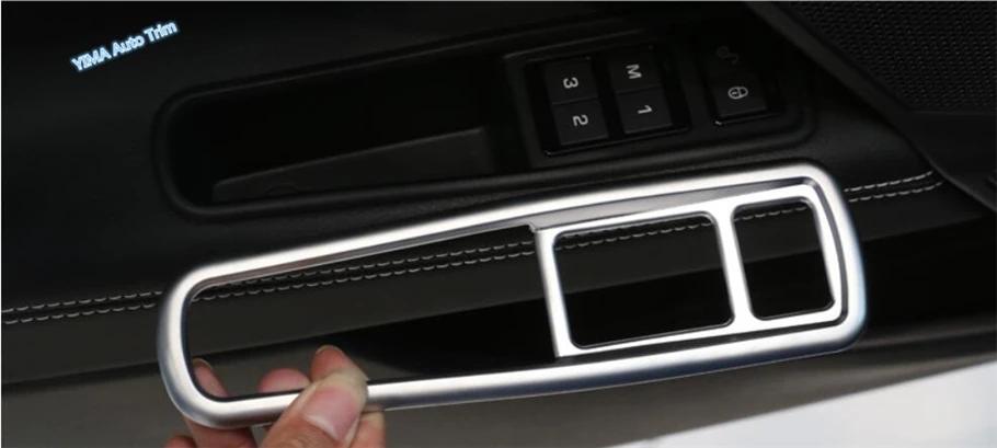 

Lapetus Auto Styling Memory Car Door Lock Switch Button Armrest BoxPanel Cover Trim 4 Pcs For Jaguar XE 2016 2017 2018 2019 ABS