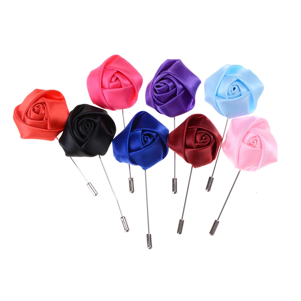 1 шт. атласная роза для жениха бутоньерка ручной работы Свадебная вечеринка