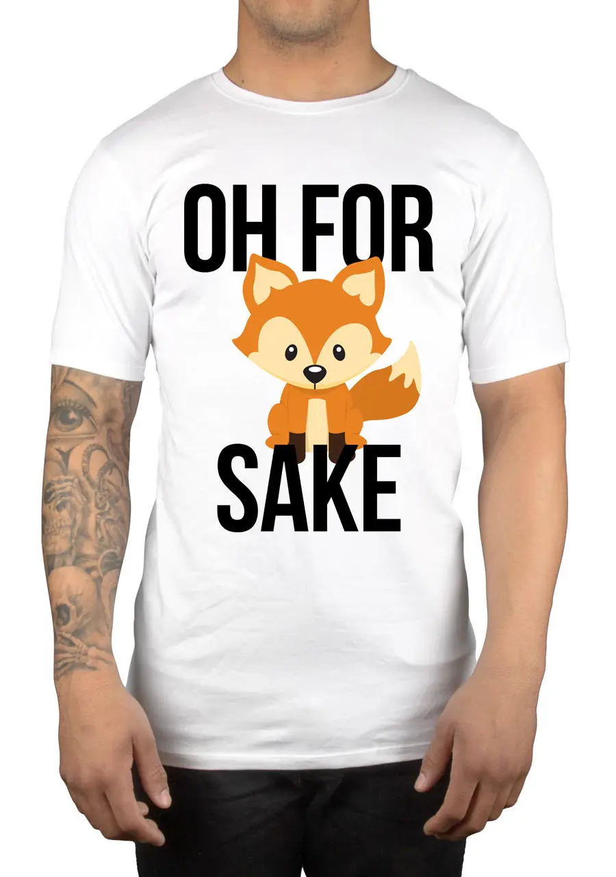 Oh For Fox Sake забавная новинка футболка отличный подарок идея Рождество на день