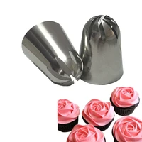 1pc large cream nozzle pastry tips stainless steel icing piping tips cupcake cakes decorating baking tools russian nozzle set