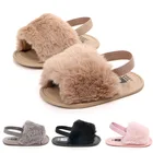 Летние Мягкие стильные классические тапочки для маленьких девочек; сандалии; дышащая детская обувь на меху; Простые эластичные сандалии; обувь принцессы для малышей