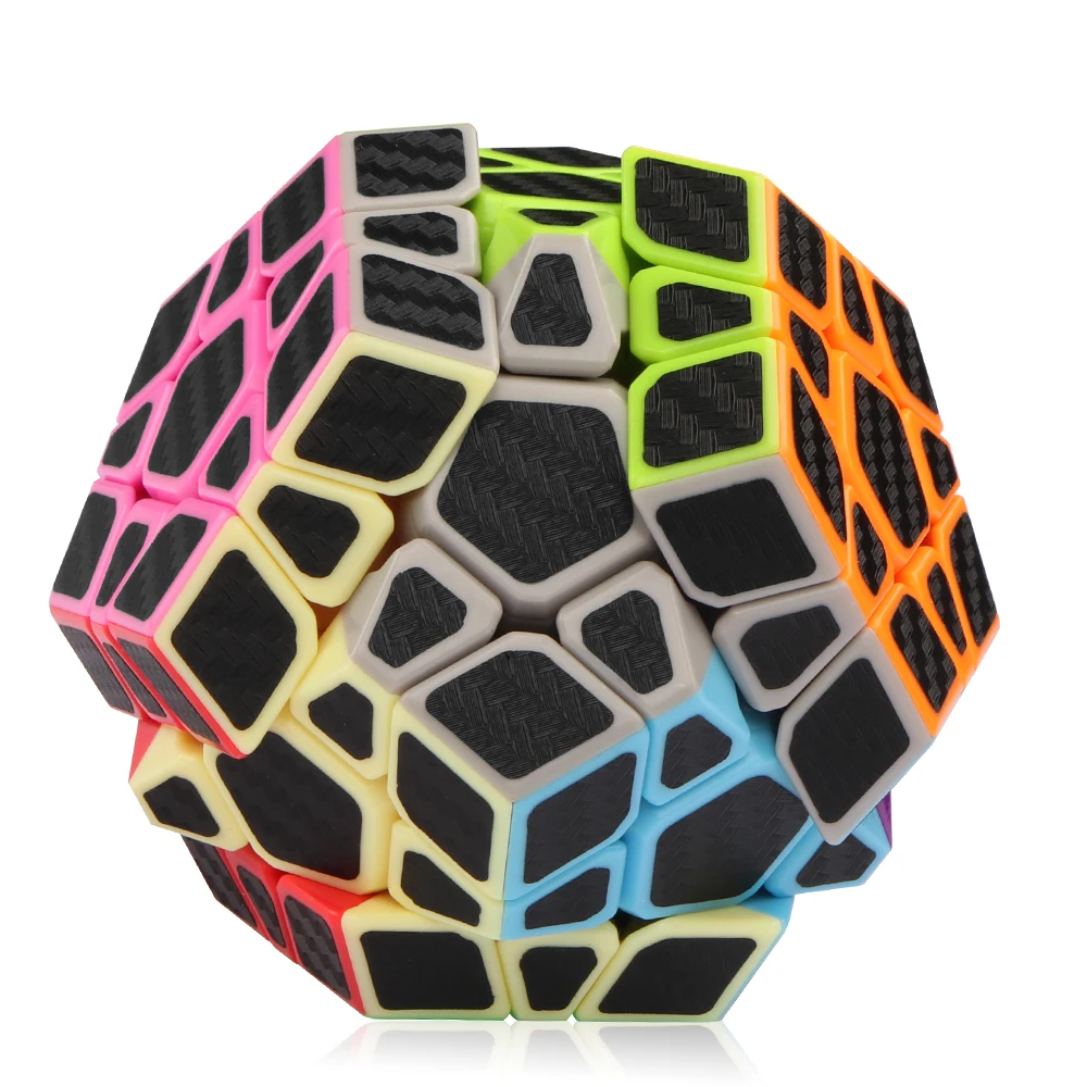 D FantiX углеродное волокно Dodecahedron скоростной куб 3x3 Головоломка Куб игрушки для