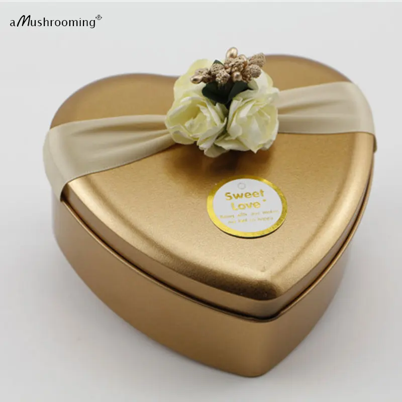 (100 шт./лот) Золото Круглый квадратный сердце кошки Свадебная вечеринка конфеты