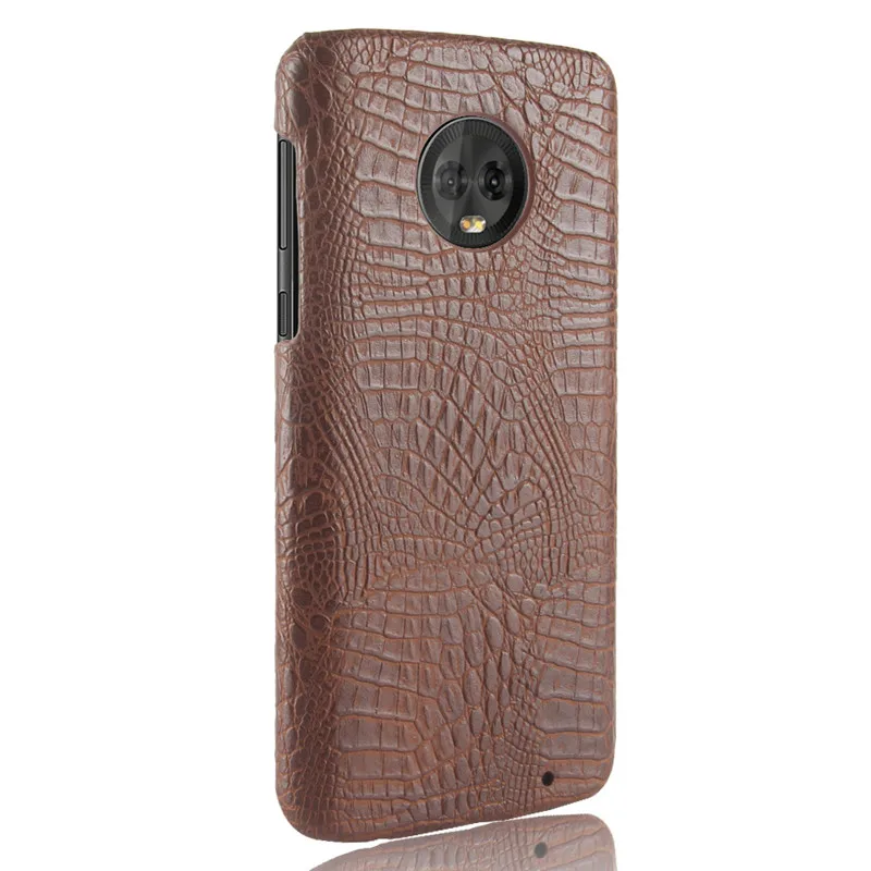 Чехол для Motorola Moto G6 XT1925 Жесткая обложка на заднюю панель из искусственной кожи