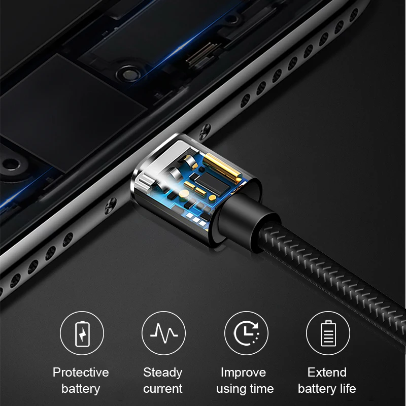 ANBES Магнитный Micro USB кабель нейлоновый Плетеный данных Быстрая Зарядка