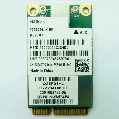 Беспроводная широкополосная мини-карта E396 3G WWAN PCIe HSPA +/EV-DO EDGE WCDMA беспроводная