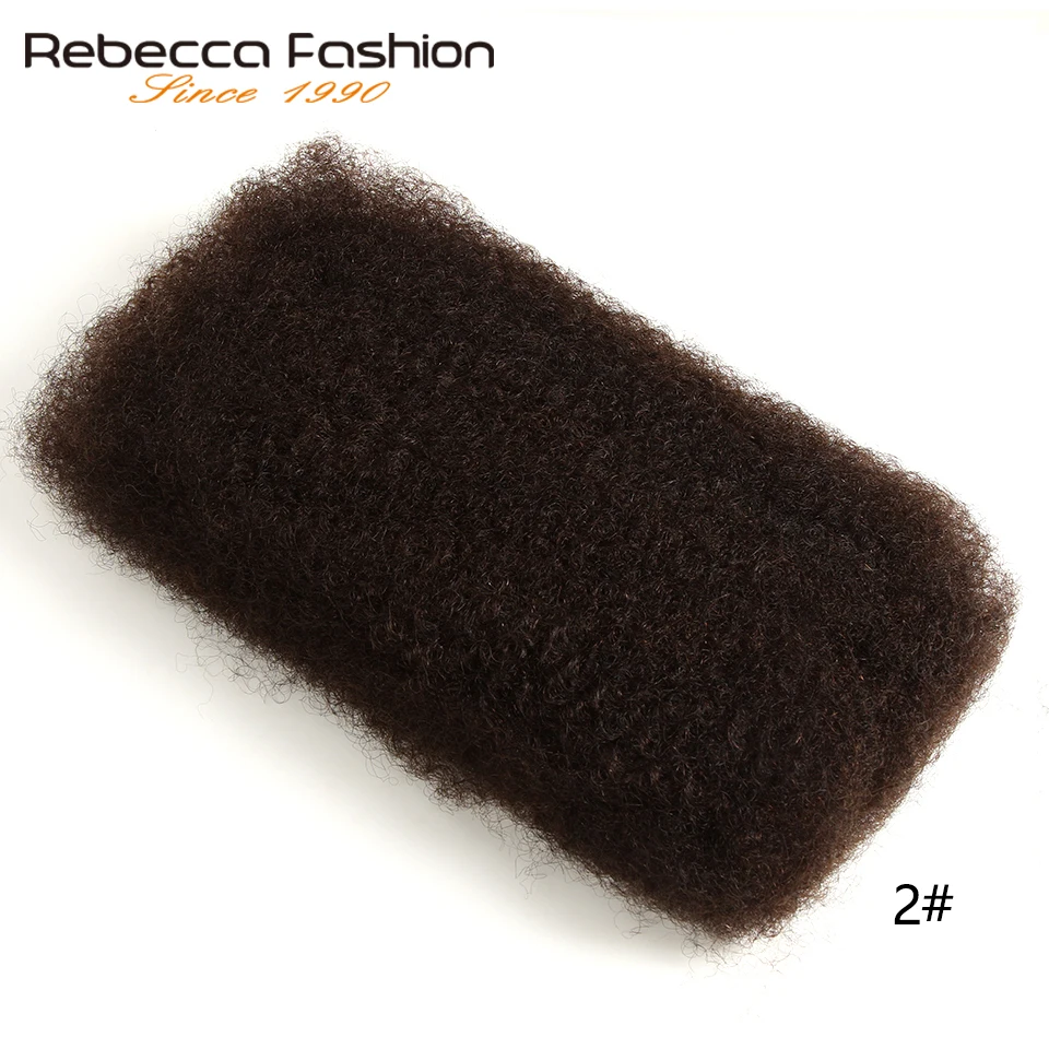 Rebecca Fashion Peurvian Non Remy Human Hair Afro Kinky Curly Bulk Extensions Braiding Hair Dreadlocks Crochet Bulks 3PCS/lot