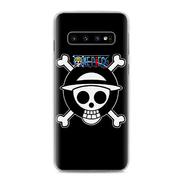 01 Одна деталь Луффи флаг логотип телефон чехлы для samsung Galaxy S10e S10 S8 S9 плюс M10 M20 M30 A50 S6 S7 края Жесткий Чехол - Цвет: 01