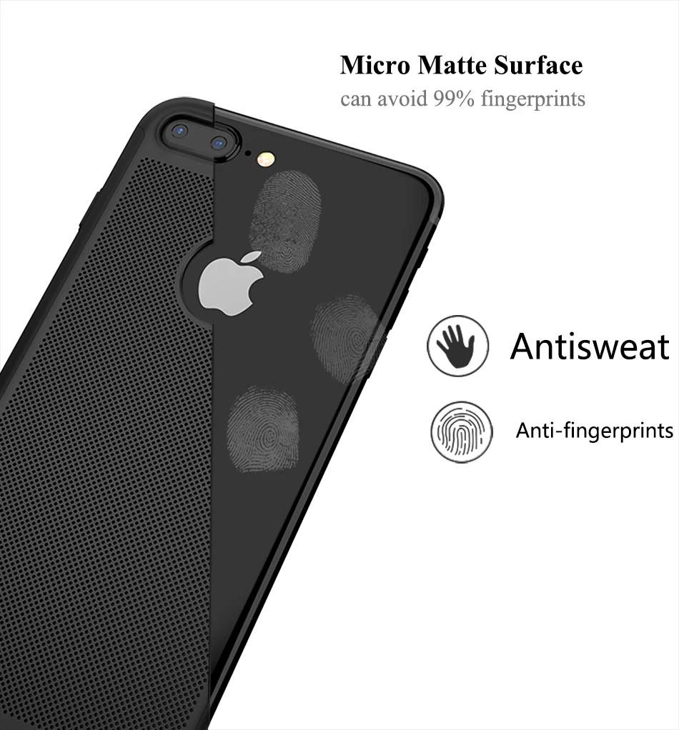 iPaky for iPhone 7 Plus Case Cover Hard Plastic PC Front + Back 2 in 1 Protective Shield Shockproof |