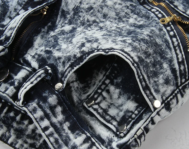 Брендовые дизайнерские мотоциклетные джинсовые брюки для мужчин прямые мытые